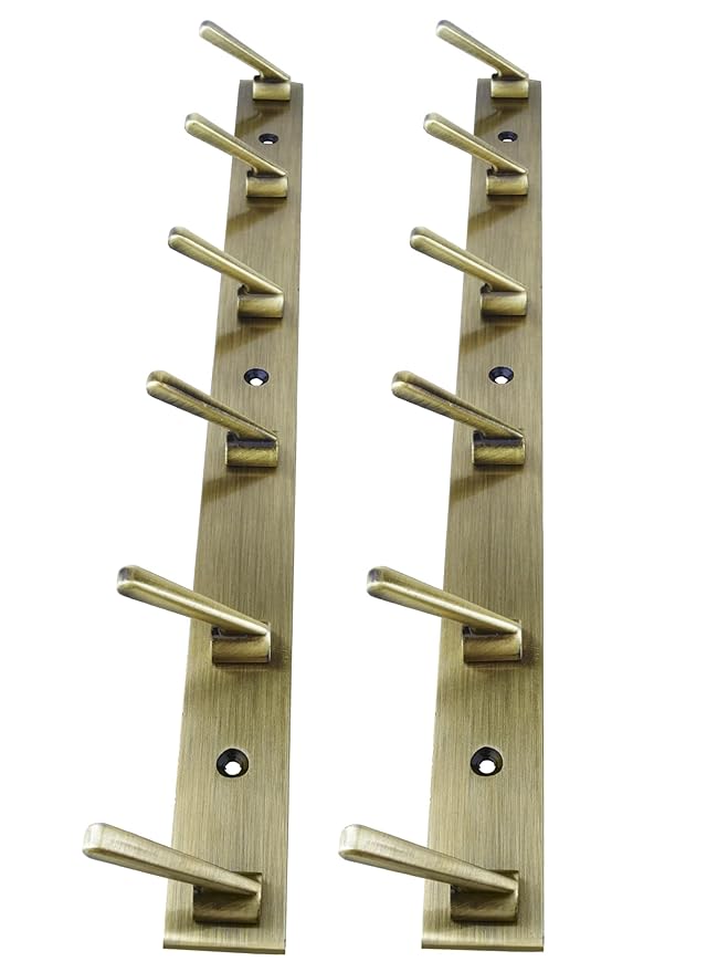DOCOSS Antique Brass Wall Hooks – Stylish & Durable Hangers for Clothes, Towels, and More